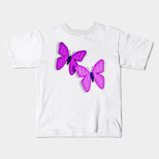 Purple Butterflies Kids T-Shirt